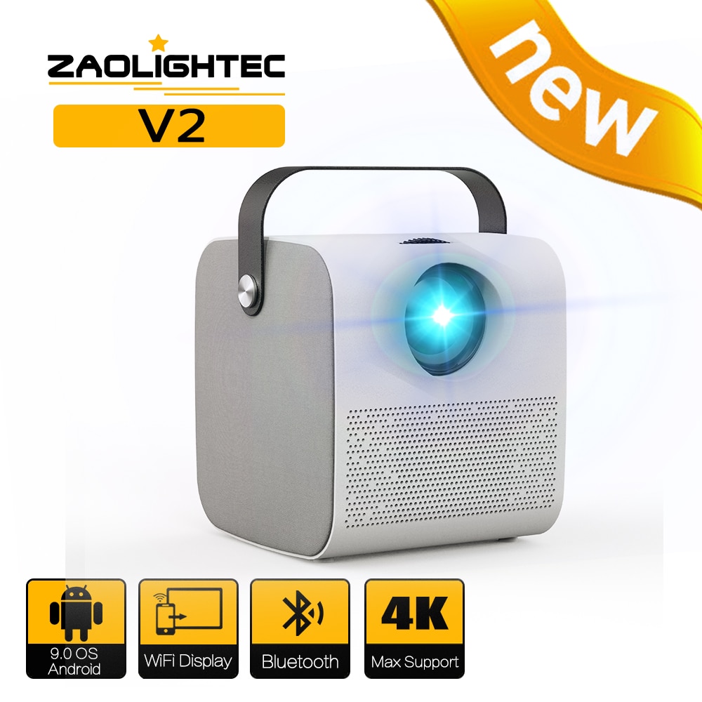 ZAOLIGTEC ޴ ̴ LED Ʈ ȵ̵  Ȩ þ  , Ǯ HD ƽ 1080P 4k ó׸ Ʈ V2